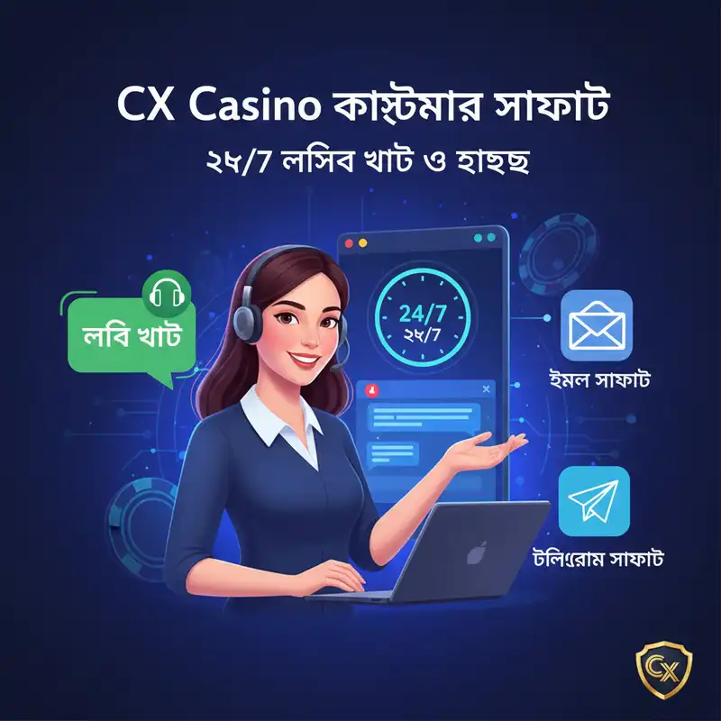 CX Casino কাস্টমার সাপোর্ট এবং ২৪/৭ সাহায্য কেন্দ্র